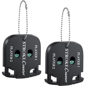 GreenHaven Mini Golf Score Shot Stroke Counter Clicker with Dial Resetting Tool/Key Chain for Golf Game Scorekeeper Portable 2 Digit Outdoor Sport Scoreboard for Putts (2 Pack)