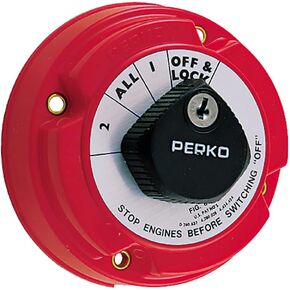Perko 8502DP Locking Battery Selector Switch , red