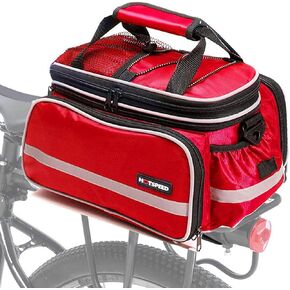 Homa Rear Seat Trunk Bag, Waterproof Multi Function Bicycle Panniers Bike Rear Bag Carrying Luggage Package Rack Panniers with Rainproof Cover