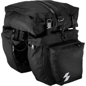 Sahoo Bike Rack Pannier Bag 3 in 1 Rear Rack Carrier Trunk Bag, Water Resistance 37L Large Capacity Bike Rear Panniers