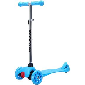 Kick Scooter for Kids, Wheel with Brake, Adjustable Height Handlebar, Foldable, Lightweight, Aged 3-10, Wide Standing Board, and Up to 110lbs