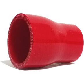 ID 3" to 3.5" (76mm to 89mm) Silicone Reducer Straight Coupler Hose, Length 4" (102mm), 4-Ply Reinforced Wall Thickness 0.2" (5mm), 80 PSI Maximum Pressure, Black