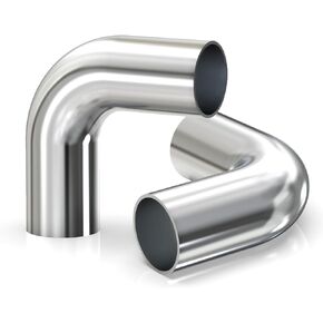 GASHER 2PCS 90 Degree Elbow Aluminum Alloy Tube 2.5"OD, Leg Length 4" (100mm), Intercooler Pipe For intake and cooling systems