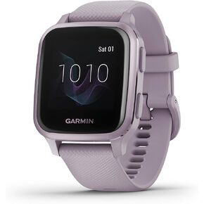 Garmin 010-02427-01 Venu Sq, GPS Smartwatch with Bright Touchscreen Display, Up to 6 Days of Battery Life, Light Gold and White