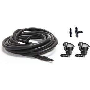 Front Windshield Washer Nozzles Kit for 2007-2011 Ford Edge, 2007-2010 Lincoln MKX Base Sport Premium Sport Replaces OEM # 7T4Z-17603-A Washer Jet and Fluid Hose with Connector
