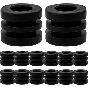 Kisangel Foosball Table Bushings 16pcs Plastic Foosball Bumper Soft Rubber Table Football Bearings Rod Replacement Parts