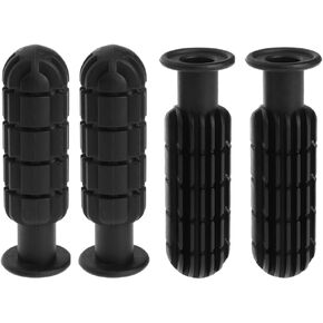 SquEqu 4 Pack Foosball Table Handle Grip Replacement Football Game Rod Handles Stick End Cap Grips for Desktop Soccer Tabletop Parts Repair Table Top (1/2" / 0.5'' Hole ID)