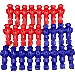 26PCS Foosball Men, Soccer Player Set - Plastic Replacement Parts for Football Table (13 Red, 13 Blue)