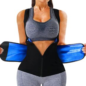 LMCOB Sauna Vest for Women Sauna suits for women Weight loss Workout Waist Trainer Vest With Zipper