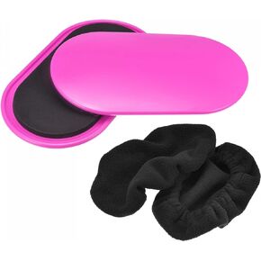uxcell Exercise Core Sliders, Oval Glider Discs with Feet Covers, Dual Sided Usage in Home Gym for Full Body Workout
