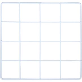 YOKIVE Iron Wire Grid Panel, Decorative Panels Board | Photo Pictures Display Holders Hanging Frame for Home Office (White, 8"x8")