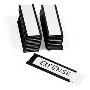 SmartSign Magnetic 'C' Channel Label Holders for Metal Racks and Shelves | 0.75" x 6" Pack of 25