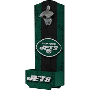 FOCO NFL Team Logo Wooden Bottle Cap Opener Sign
