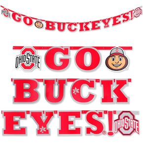 Ohio State-Go Buckeyes Banner! 8 ft. long banner, featuring Brutus, is great for Tailgating, Dorm Rooms, Birthday Parties, Graduation. Show your Ohio State spirit. by Havercamp