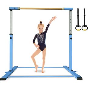 KIDIP Gymnastic Kip Bar، شريط أفقي للأطفال البنات الصغار، ارتفاع قابل للتعديل من 3 إلى 5 بوصات، معدات رياضية منزلية، مثالي للتدريب الداخلي والمنزلي، سعة وزن 300 رطل in Kuwait