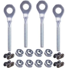 CNCMOTOK 0.4" Chain Axle Adjuster, 2Pcs 13mm Aperture Dirt Bike Chain Accessories Compatible with TAOTAO 50cc 70cc 90cc 110cc 125cc 250cc ATV Quad Dirt Bike with 4pcs 420 Chain Connector Links.