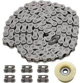FVRITO 415H Chain 110L Link Heavy Duty and Master Link Chain Tensioner Guide Idler Pulley Roller for 2 stroke 49cc 60cc 66cc 80cc Engines Motorized Bicycle Motor Bikes High Power Racing Parts