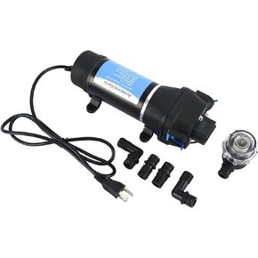 Amarine Made AC 110V مضخة غشاء ضغط الماء ذاتية التحضير 17LPM/4.5GPM AMPS:1.0A، MAX.AMPS:1.8A إعداد الضغط: 40PSI/2.8bar Caravan/RV/قارب/بحري in Kuwait