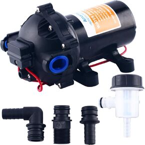 Amarine Made 12v مضخة غشاء لضغط الماء 18.9 لتر/دقيقة 5.0 جالون في الدقيقة 60 رطل لكل بوصة مربعة - قافلة/عربة سكن متنقلة/قارب/بحرية in Kuwait