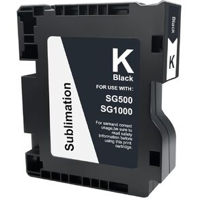 SG500 SG1000 Black High Yield New Sublimation Ink Cartridge Compatible with Sawgrass Virtuoso SG500 SG1000 Printer (1 Black, 60ML)