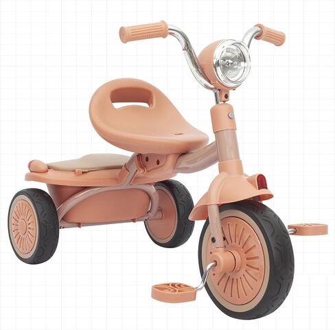 UBRAVOO Baby Tricycle, Foldable Toddler Trike with Pedals, Cool Lights, Durable Wheels and Comfortable Seat, Baby First Walker Trike for 1-5 Years Old Girls, Boys in Saudi Arabia
