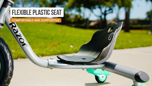 دراجة ثلاثية العجلات Razor RipRider 360 Mini، تدور 360 درجة، عجلات خلفية مزدوجة مائلة لسهولة الدوران والانجراف، إطار وشوكة فولاذية ملحومة متينة، مقعد دلو قابل للتعديل in Saudi Arabia