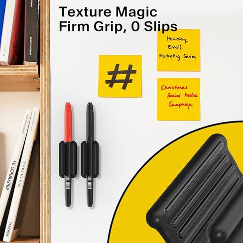 6 قطع من حامل الأقلام، مشبك قلم لاصق لمكتب مدرس الطلاب، منظم أقلام من السيليكون مناسب عالمي، حامل قلم تحديد ذو قبضة قوية لحافظة السبورة البيضاء للمكتب - سهل الإزالة، لا يترك بقايا in Kuwait