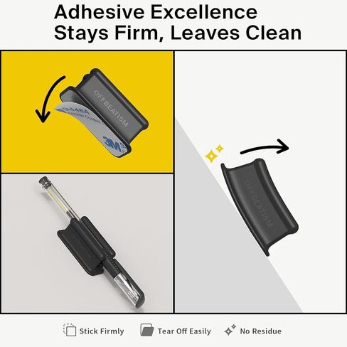 6 قطع من حامل الأقلام، مشبك قلم لاصق لمكتب مدرس الطلاب، منظم أقلام من السيليكون مناسب عالمي، حامل قلم تحديد ذو قبضة قوية لحافظة السبورة البيضاء للمكتب - سهل الإزالة، لا يترك بقايا in Kuwait