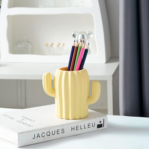Silicone Pen Holder Cactus Pencil Holder Cute Pens Cup for Desk for Kids Office Decor Desk Accessories Pen Pot Desk Organizer (Dark Green) in Saudi Arabia