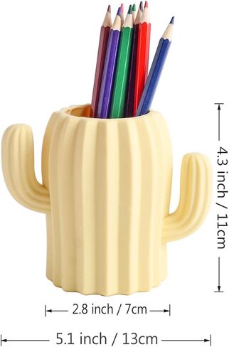 Silicone Pen Holder Cactus Pencil Holder Cute Pens Cup for Desk for Kids Office Decor Desk Accessories Pen Pot Desk Organizer (Dark Green) in Saudi Arabia