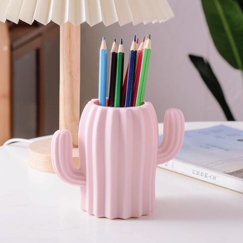 Silicone Pen Holder Cactus Pencil Holder Cute Pens Cup for Desk for Kids Office Decor Desk Accessories Pen Pot Desk Organizer (Dark Green) in Saudi Arabia