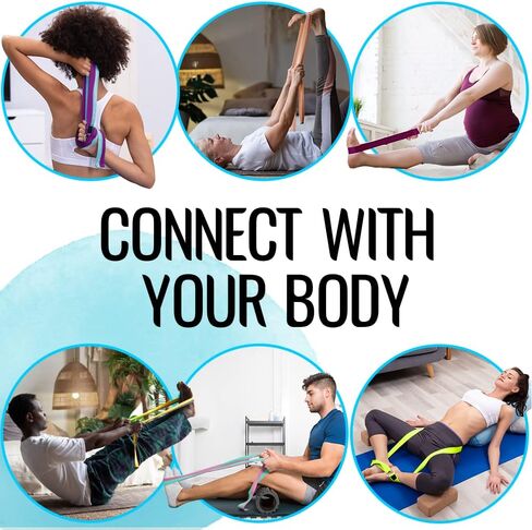[NEW 2024] TECEUM Yoga & Mat Strap – 2 IN 1 – Cotton – 6 ft 8 ft 10 ft (15+ colors) – Adjustable Non-Slip Belt for Yoga, Pilates, Stretching, Physiotherapy, Fitness & Home Workout – For Carrying Mats in Saudi Arabia
