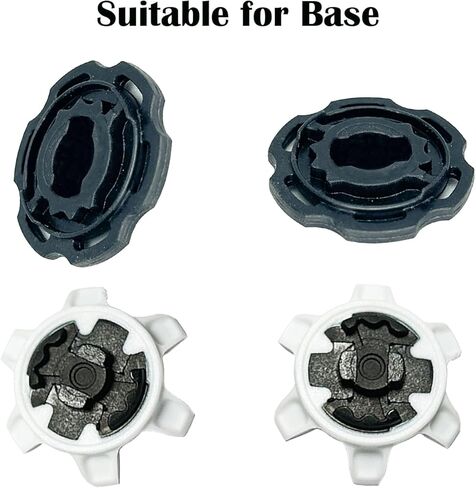 مسامير أحذية الجولف، 28 قطعة بديلة لأظافر الجولف مع قطعة واحدة من مفاتيح ربط أحذية الجولف سهلة التركيب من الجيل الثاني (أبيض رمادي) LONGKUN in Kuwait