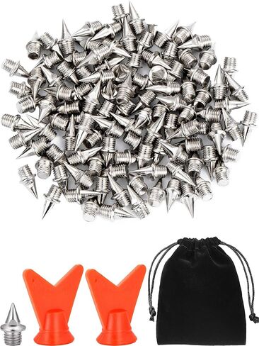 JOVITEC 120 Pieces 1/4 Inch Steel Spikes Shoe Spikes Replacement with 2 Pieces Spike Wrench for Track and Cross Country in Saudi Arabia