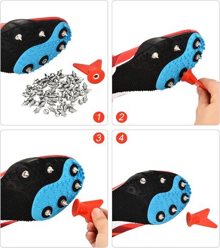 JOVITEC 120 Pieces 1/4 Inch Steel Spikes Shoe Spikes Replacement with 2 Pieces Spike Wrench for Track and Cross Country in Saudi Arabia