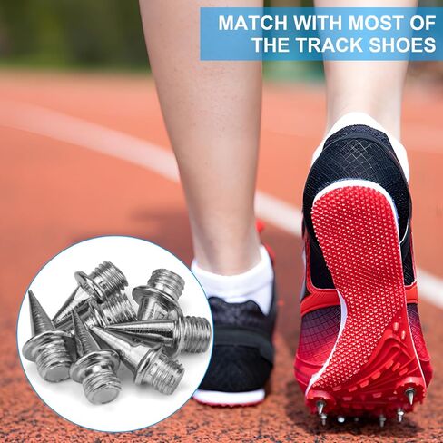 110 قطعة من مسامير Syocsek عبر الريف مع مفتاح ربط، مسامير مسار فضية مقاس 3/8 بوصة، سهلة التركيب وإزالة المسامير البديلة للركض، والقفز الطويل، والجري، وأحذية الرمح in Kuwait