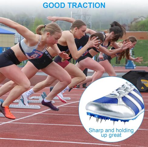 110 قطعة من مسامير Syocsek عبر الريف مع مفتاح ربط، مسامير مسار فضية مقاس 3/8 بوصة، سهلة التركيب وإزالة المسامير البديلة للركض، والقفز الطويل، والجري، وأحذية الرمح in Kuwait