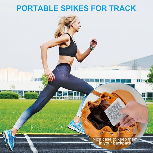 110 قطعة من مسامير Syocsek عبر الريف مع مفتاح ربط، مسامير مسار فضية مقاس 3/8 بوصة، سهلة التركيب وإزالة المسامير البديلة للركض، والقفز الطويل، والجري، وأحذية الرمح in Kuwait