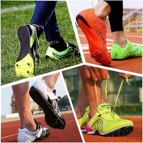 Carbon Steel Track Spikes, 50 Pcs 1/4 Inch Track Spikes for Track Shoes, 0.45 Grams Lightweight Replacement Spikes with Spike Wrench for Track and Field Sprinting or Cross Country in Saudi Arabia