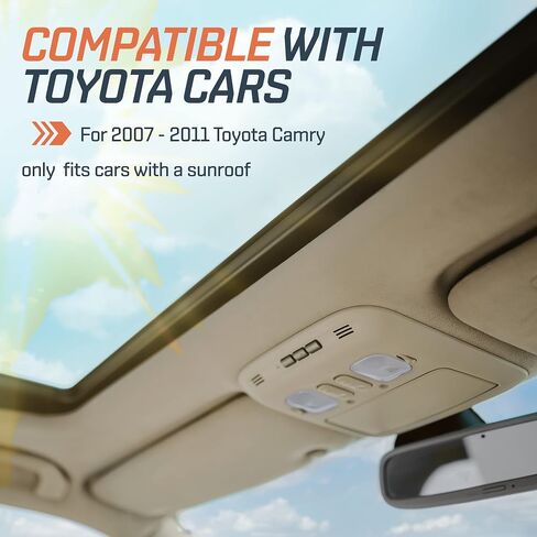 واقي الشمس من الجانب الأيسر للسائق من SAILEAD مناسب لسيارة Toyota Camry 2007 2008 2009 2010 2011 وCamry Hybrid بدون فتحة سقف وإضاءة، (رمادي، جانب الركاب الأيسر) in Saudi Arabia