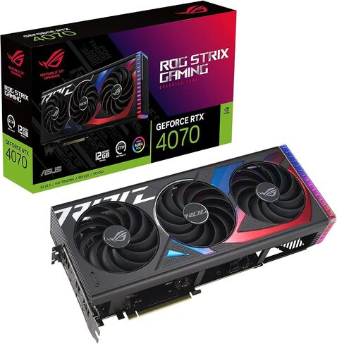 ASUS ROG Strix GeForce RTX™ 4070 OC Edition Gaming Graphics Card (PCIe 4.0, 12GB GDDR6X, DLSS 3, HDMI 2.1, DisplayPort 1.4a) in Saudi Arabia