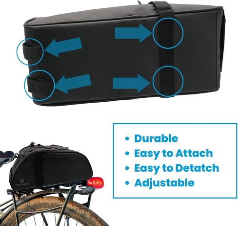 Bike Bags for Bicycles Rear Rack Pannier Bag - Bike Cargo Bag for Commuter and Trekking Bikes - Waterproof Bike Saddle Bag with 8L Large Capacity Storage in Saudi Arabia