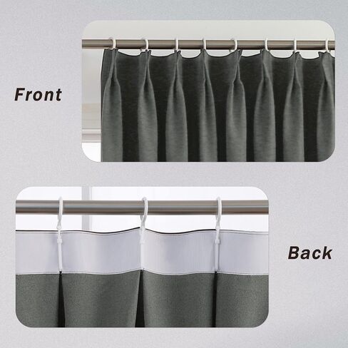 MUMFAS 120 Inch Curtain Extra Long Pinch Pleated Curtain for Traverse Rods Thermal Insulated Room Darkening Drape for Living Room,Patio Door Floor to Ceiling,1 Panel 54" W x 120" L Charcoal Grey in Kuwait