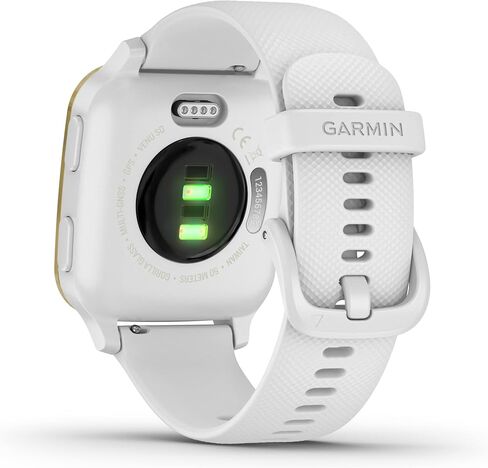 Garmin 010-02427-01 Venu Sq, GPS Smartwatch with Bright Touchscreen Display, Up to 6 Days of Battery Life, Light Gold and White in Kuwait