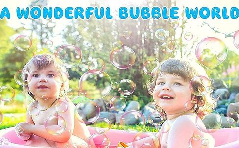 Lightahead LAWS40661421A آلة فقاعات هابل المحمولة. صانع فقاعات مع بطارية أو محول للحفلات الداخلية والخارجية والمراقص in Kuwait