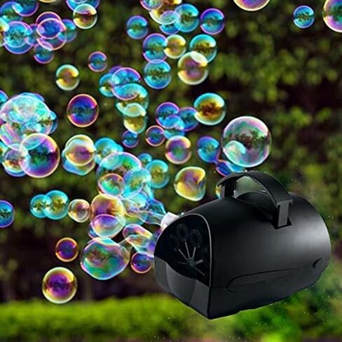 Lightahead LAWS40661421A آلة فقاعات هابل المحمولة. صانع فقاعات مع بطارية أو محول للحفلات الداخلية والخارجية والمراقص in Kuwait