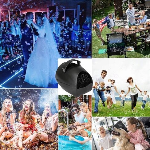 Lightahead LAWS40661421A آلة فقاعات هابل المحمولة. صانع فقاعات مع بطارية أو محول للحفلات الداخلية والخارجية والمراقص in Kuwait