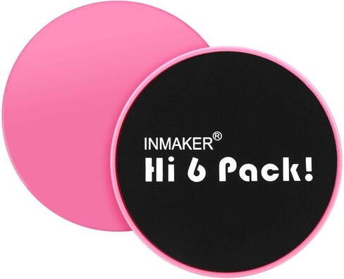 INMAKER Exercise Sliders Fitness, Dual Sided Strength Slides, Core Gliding Discs with Carry Bag, Manual and Ebook in Kuwait