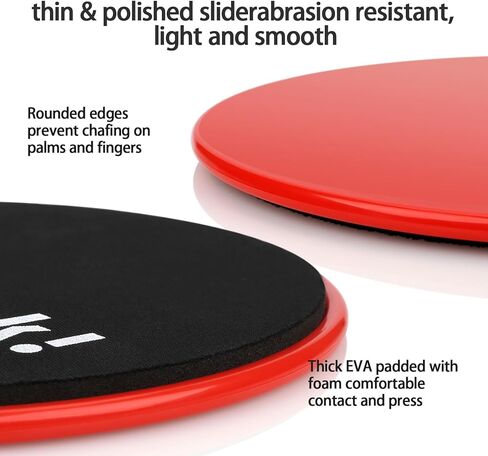 INMAKER Exercise Sliders Fitness, Dual Sided Strength Slides, Core Gliding Discs with Carry Bag, Manual and Ebook in Kuwait