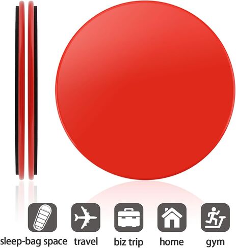 INMAKER Exercise Sliders Fitness, Dual Sided Strength Slides, Core Gliding Discs with Carry Bag, Manual and Ebook in Kuwait